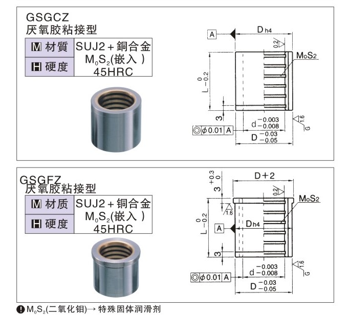 SGBZ/SGHZ自润滑石墨FC250导套