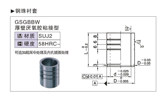 SGBBW钢球衬套